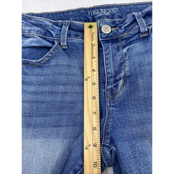 Maurices Jeans Womens Size M Short Mid Rise Medium Wash Denim Skinny Stretch‎ - Picture 7 of 10